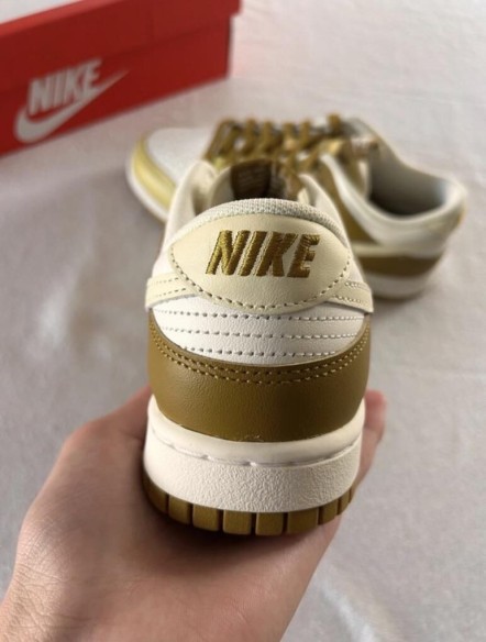 Nike dunk low retro bronzine coconut milk cream yellow