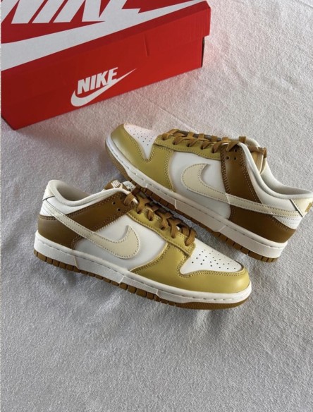 Nike dunk low retro bronzine coconut milk cream yellow
