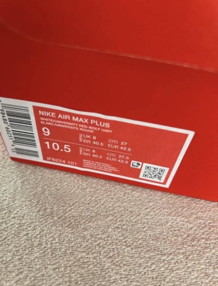 Air Max TN plus varsity red brillant blood white grey