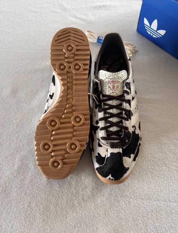 adidas Sl72 pink cow print cream white and black 2