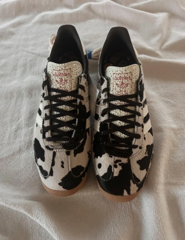 adidas Sl72 pink cow print cream white and black 2
