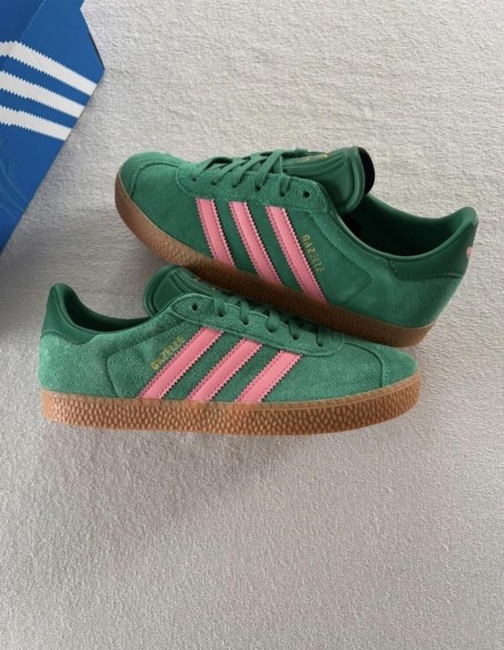 adidas gazelle bold green bliss pink