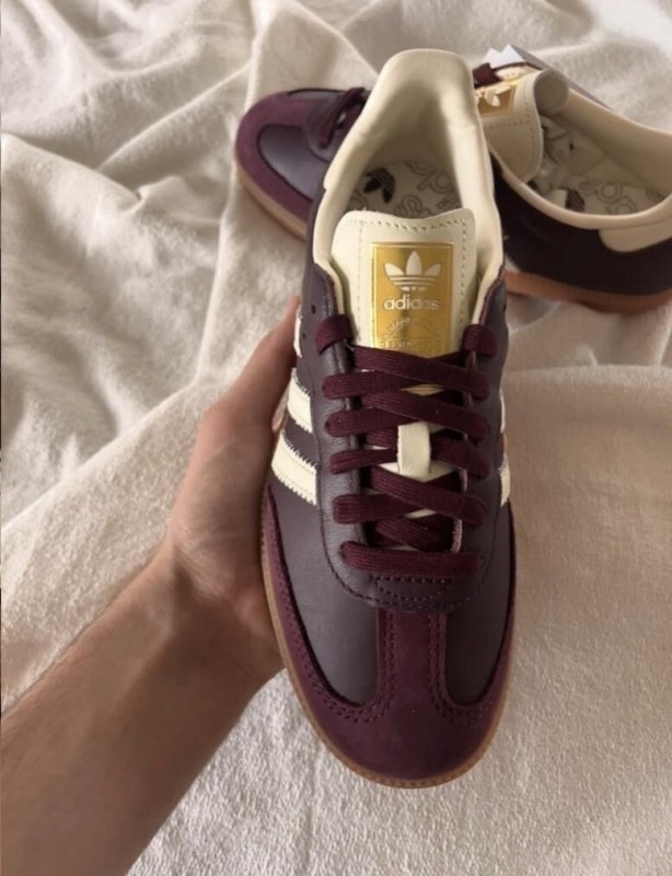 adidas samba maroon burgundy rouge bordeaux white 2