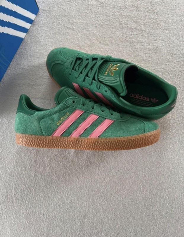 adidas gazelle bold green bliss pink 2