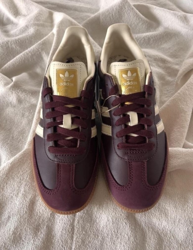 adidas samba maroon burgundy rouge bordeaux white 2