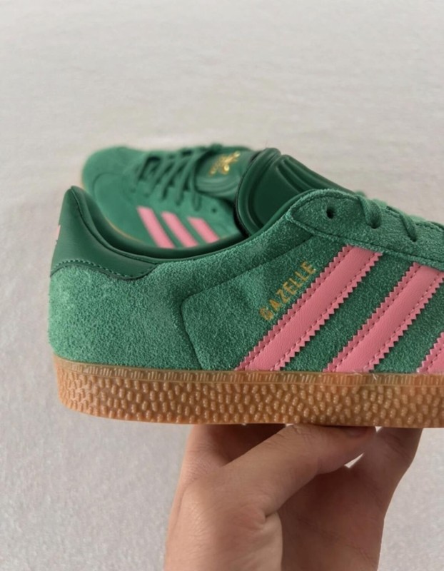 adidas gazelle bold green bliss pink 2