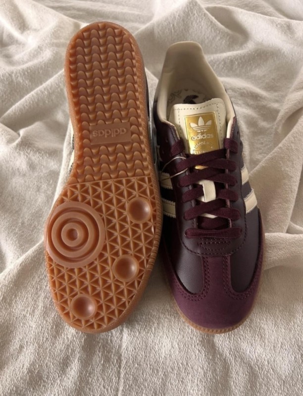 adidas samba maroon burgundy rouge bordeaux white 2