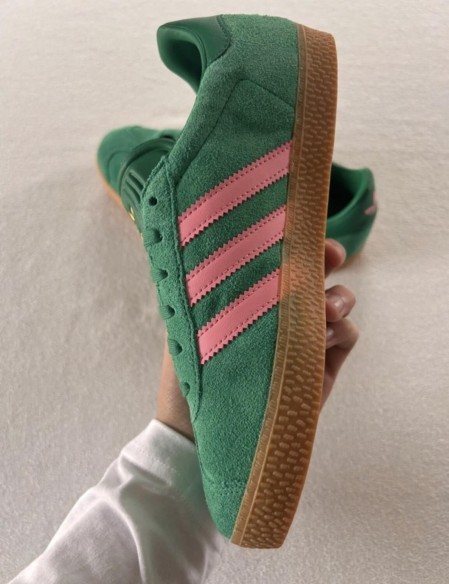 adidas gazelle bold green bliss pink