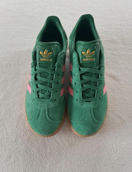 adidas gazelle bold green bliss pink