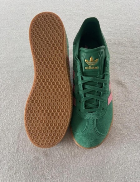 adidas gazelle bold green bliss pink