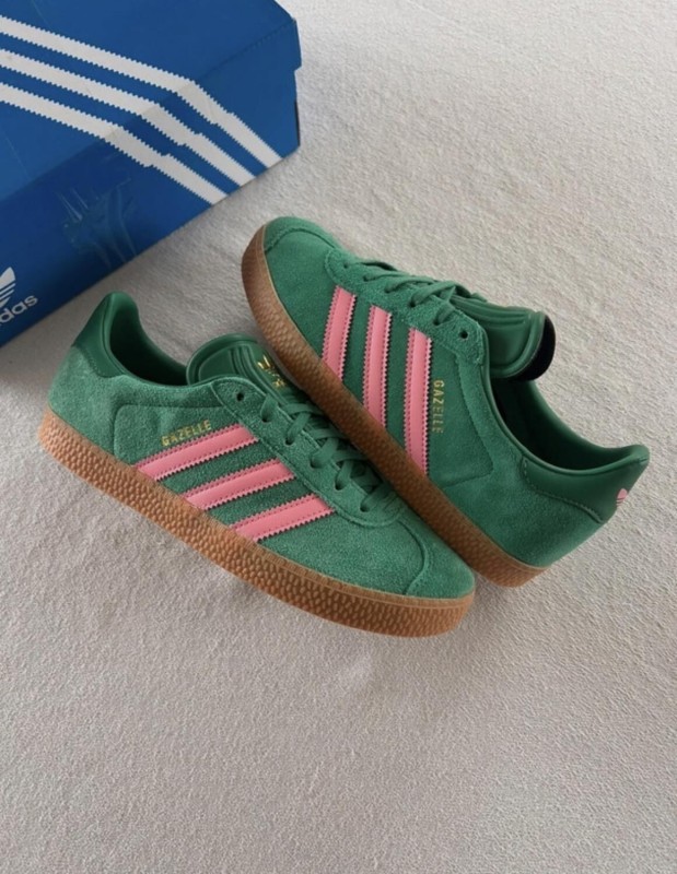 adidas gazelle bold green bliss pink 2