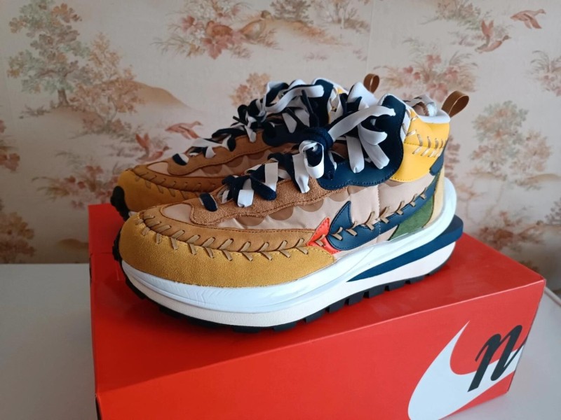 Nike x Sacai x Jean Paul Gaultier Vaporwaffle Sesame Blue