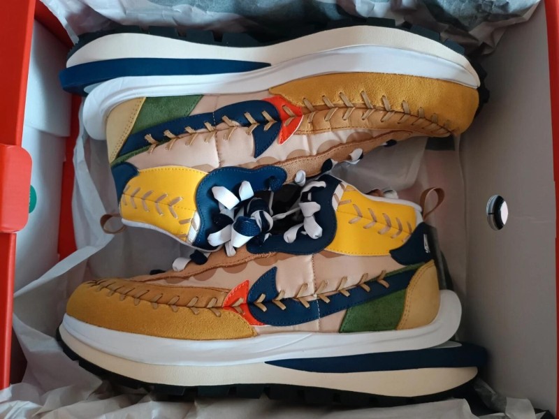 Nike x Sacai x Jean Paul Gaultier Vaporwaffle Sesame Blue