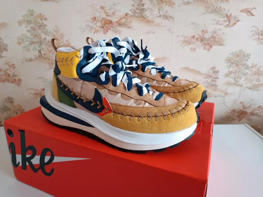 Nike x Sacai x Jean Paul Gaultier Vaporwaffle Sesame Blue 2