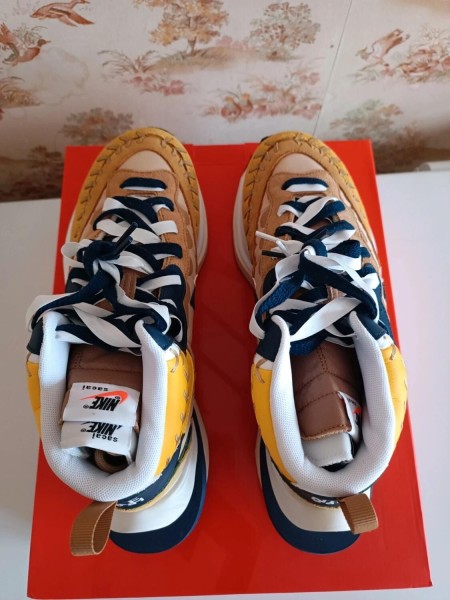 Nike x Sacai x Jean Paul Gaultier Vaporwaffle Sesame Blue