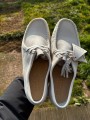 Mocassins en cuir blanc Clarks Wallabee - Taille 41,5 - Neuf