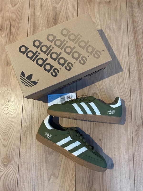 adidas samba dark green / vert olive white