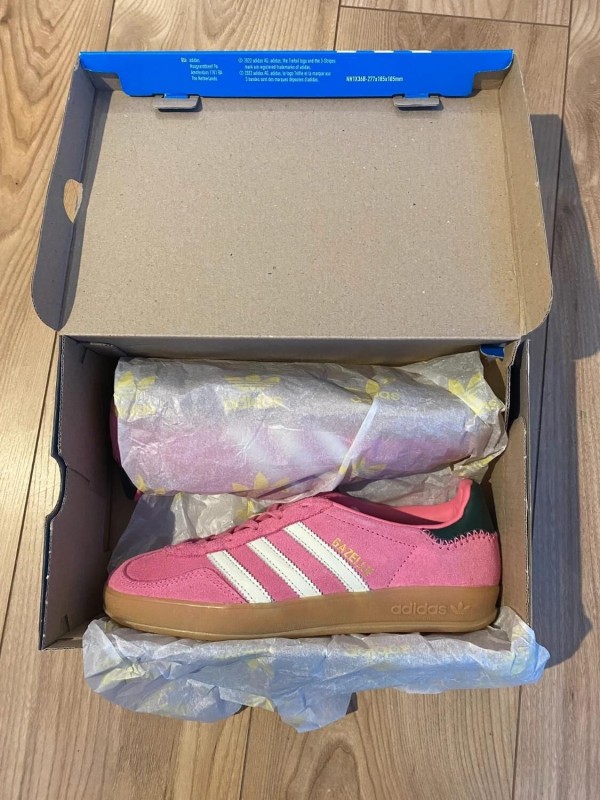 adidas gazelle indoor pink white cloud / rose blanc 2