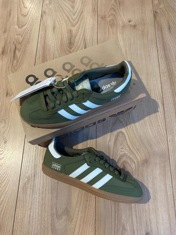 adidas samba dark green / vert olive white 2