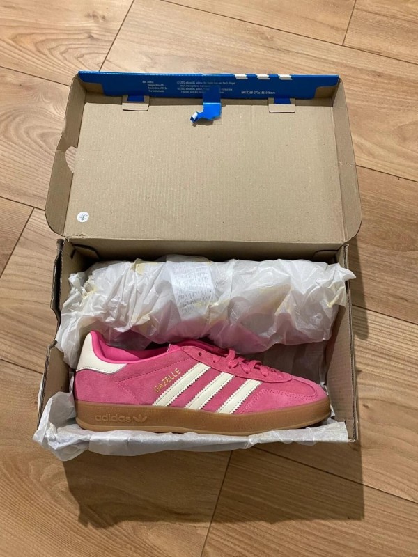 adidas gazelle indoor pink white cloud / rose blanc 2
