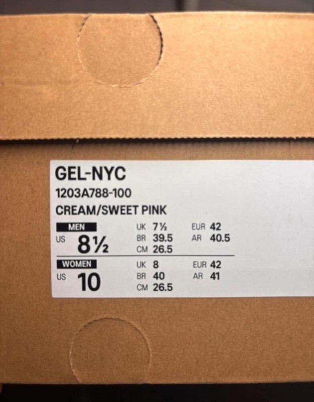 asics gel nyc sweet pink taille 42 2