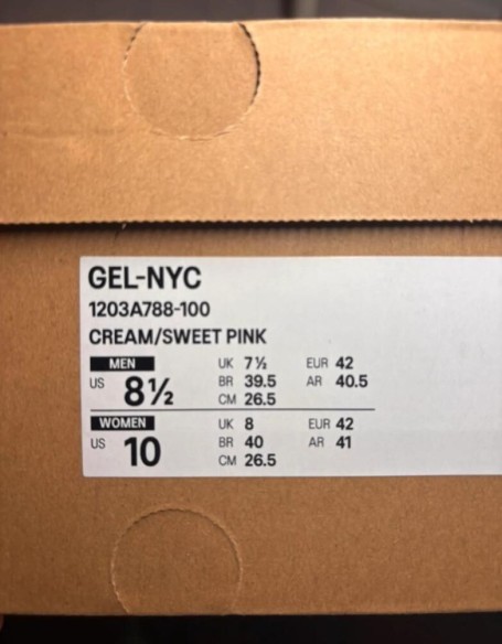 asics gel nyc sweet pink taille 42