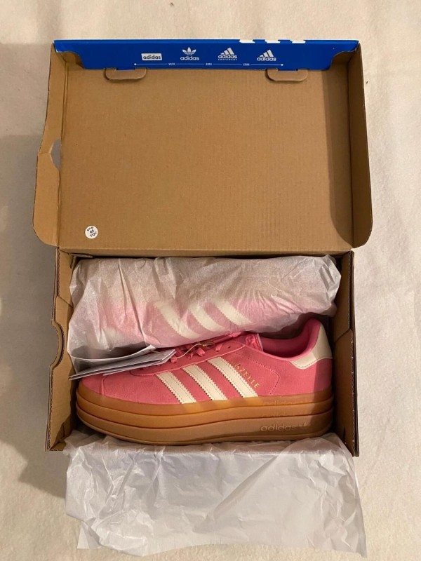 adidas gazelle bold pink white cloud / rose blanc 2