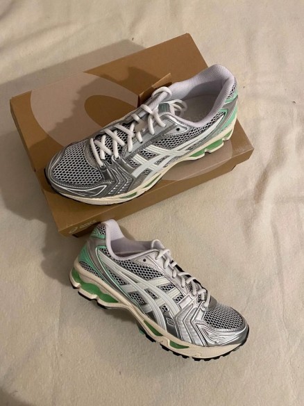 Asics kayano 14 white menthol green lime / white metallic / blanc vert