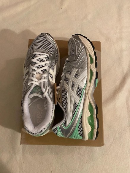 Asics kayano 14 white menthol green lime / white metallic / blanc vert