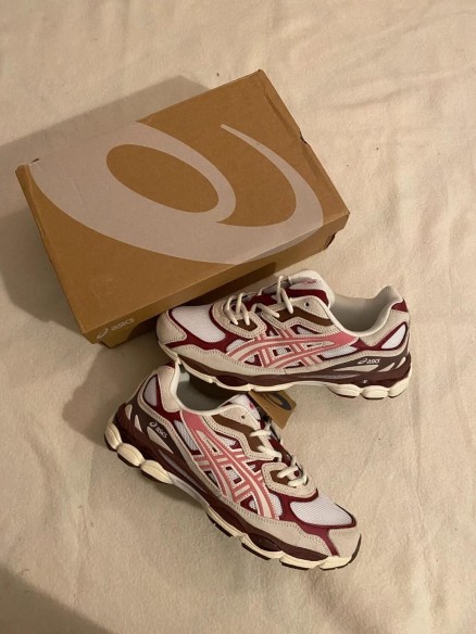 asics gel-nyc cream sweet pink brown / crème rose marron