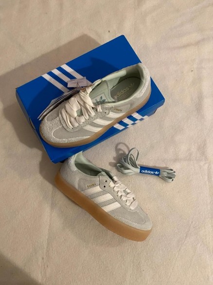 adidas sambae green cream white beige / vert menthe blanc