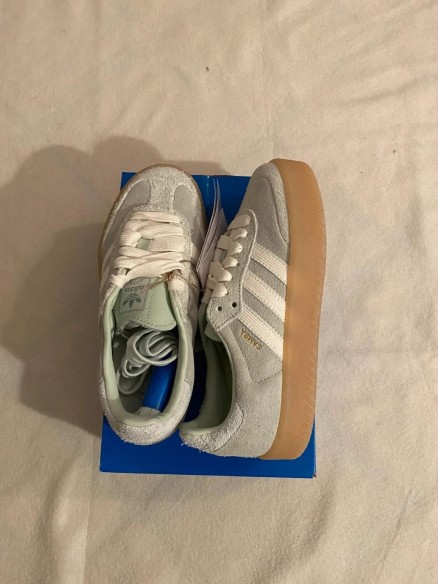 adidas sambae green cream white beige / vert menthe blanc