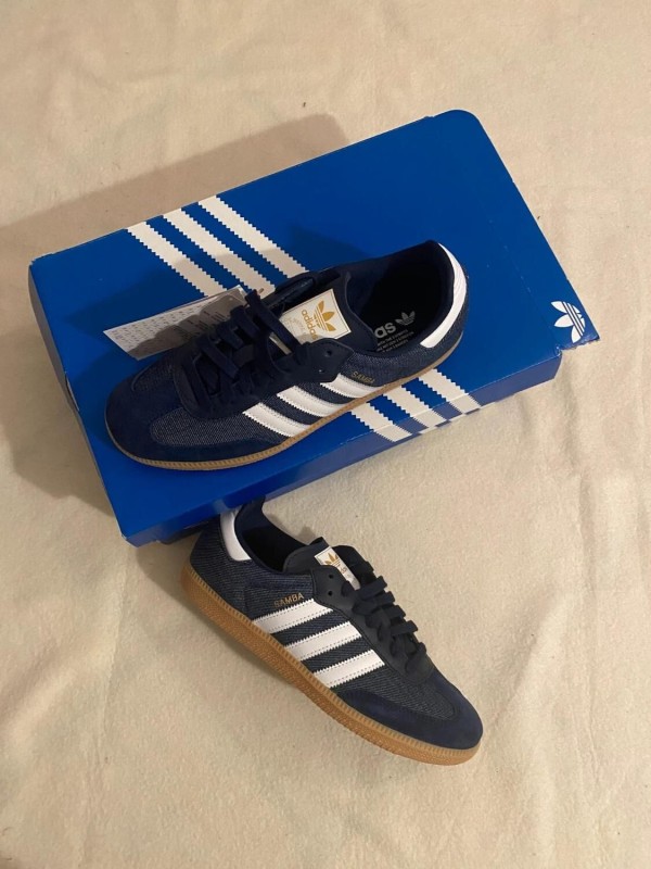adidas samba og Levis jean blue / bleu foncé blanc 2