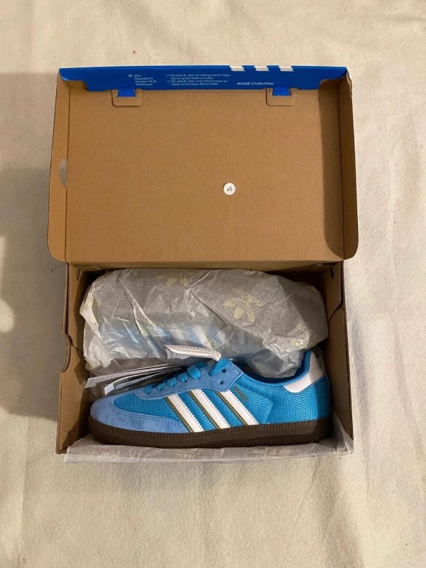 adidas samba LT semi blue burst / sky blue / bleu ciel blanc 2