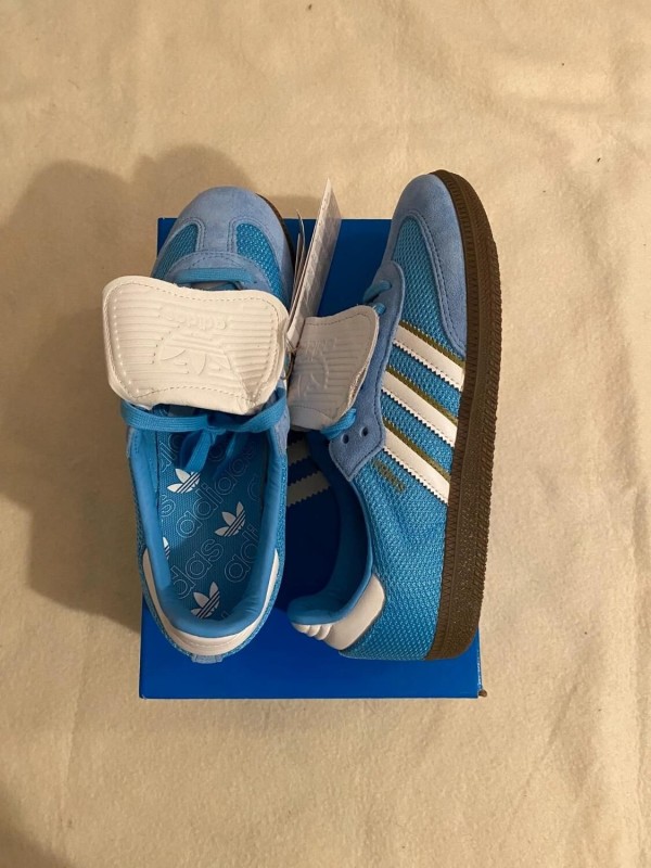 adidas samba LT semi blue burst / sky blue / bleu ciel blanc 2