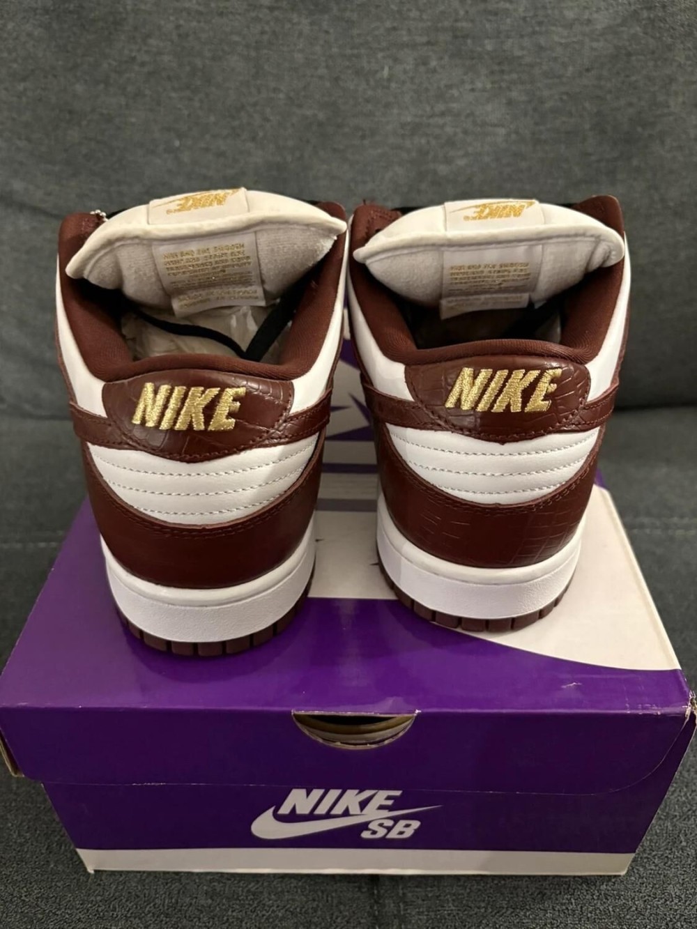 Nike SB dunk low supreme star barkroot marron 44