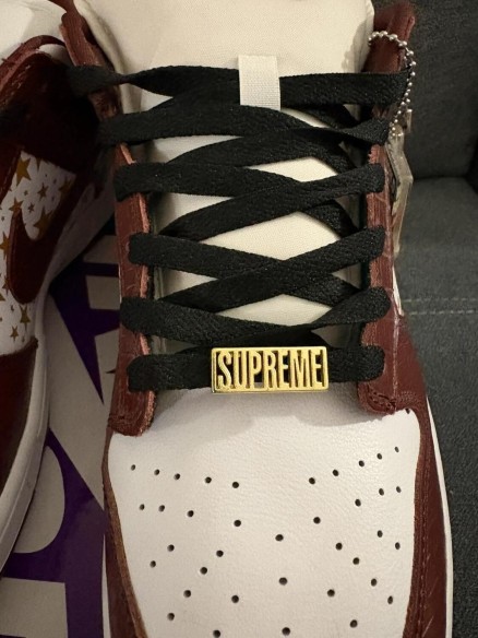 Nike SB dunk low supreme star barkroot marron 44