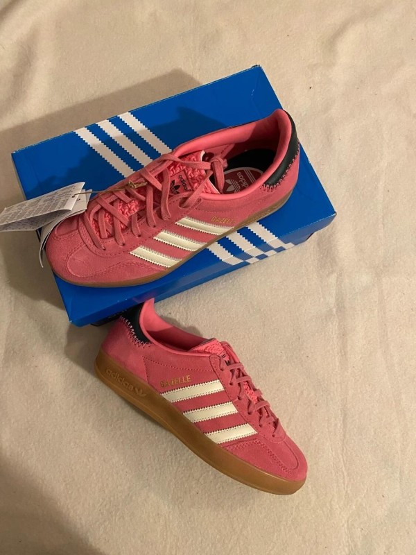 adidas gazelle indoor pink white cloud / rose blanc 2
