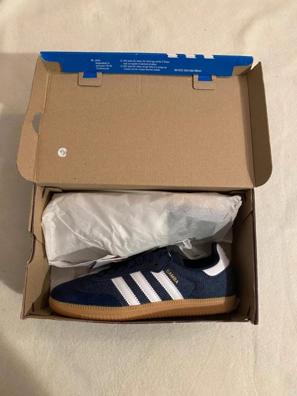 adidas samba og Levis jean blue / bleu foncé blanc 2