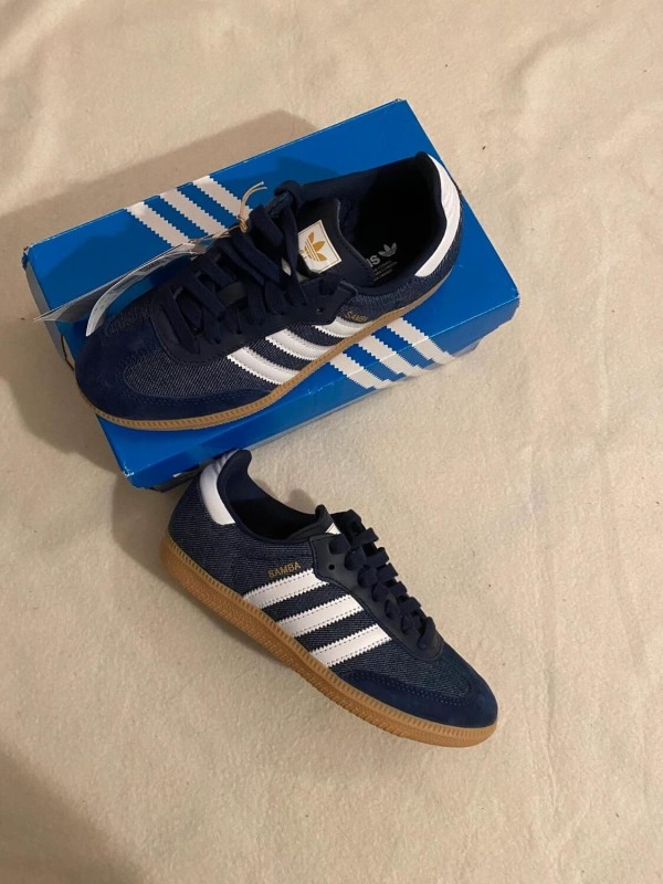 adidas samba og Levis jean blue / bleu foncé blanc 2