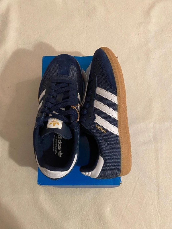 adidas samba og Levis jean blue / bleu foncé blanc 2