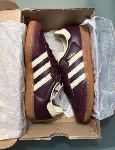 adidas samba og maroon gold metallic taille 36