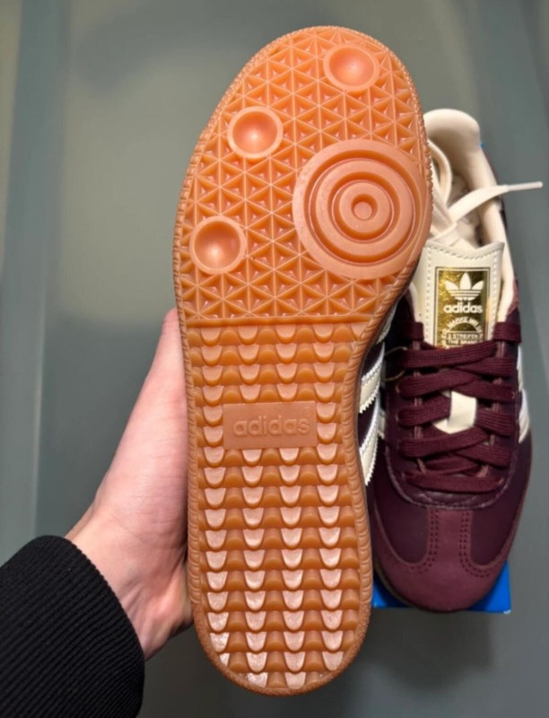 adidas samba og maroon gold metallic taille 36 2