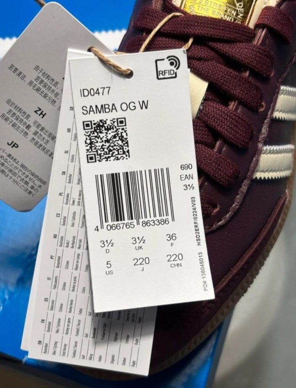 adidas samba og maroon gold metallic taille 36 2