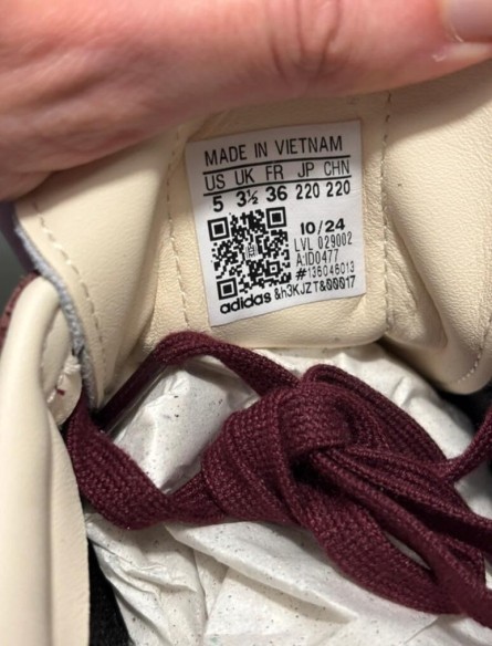 adidas samba og maroon gold metallic taille 36