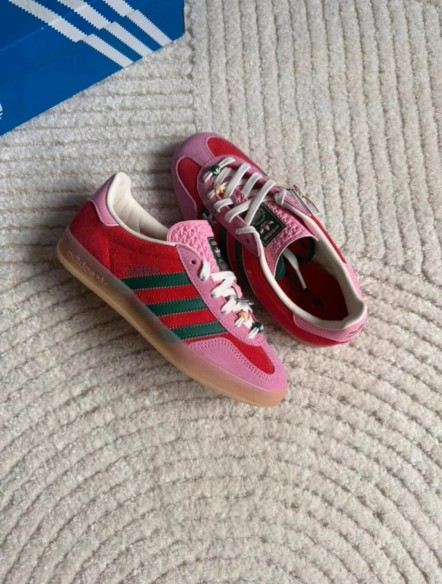 Adidas Gazelle Indoor Better Red Pink Dark Green - 37,5