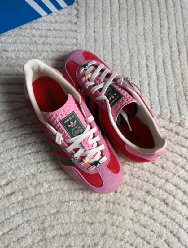 Adidas Gazelle Indoor Better Red Pink Dark Green - 37,5 2