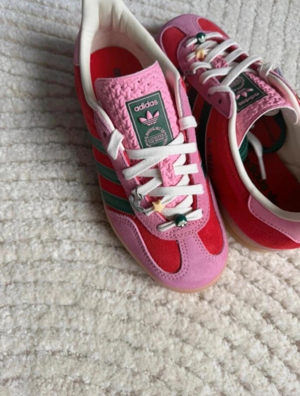 Adidas Gazelle Indoor Better Red Pink Dark Green - 37,5 2