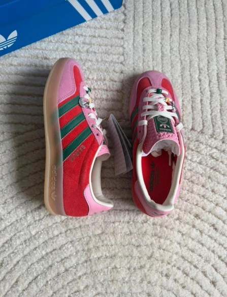 Adidas Gazelle Indoor Better Red Pink Dark Green - 37,5