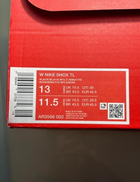 Nike Shox tl black taille 45,5